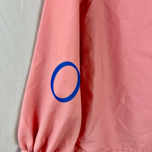 Vintage 70s 80s Ruffle Blouse‎ Women Medium Pink Cottagecore Victorian Retro - Picture 8 of 8